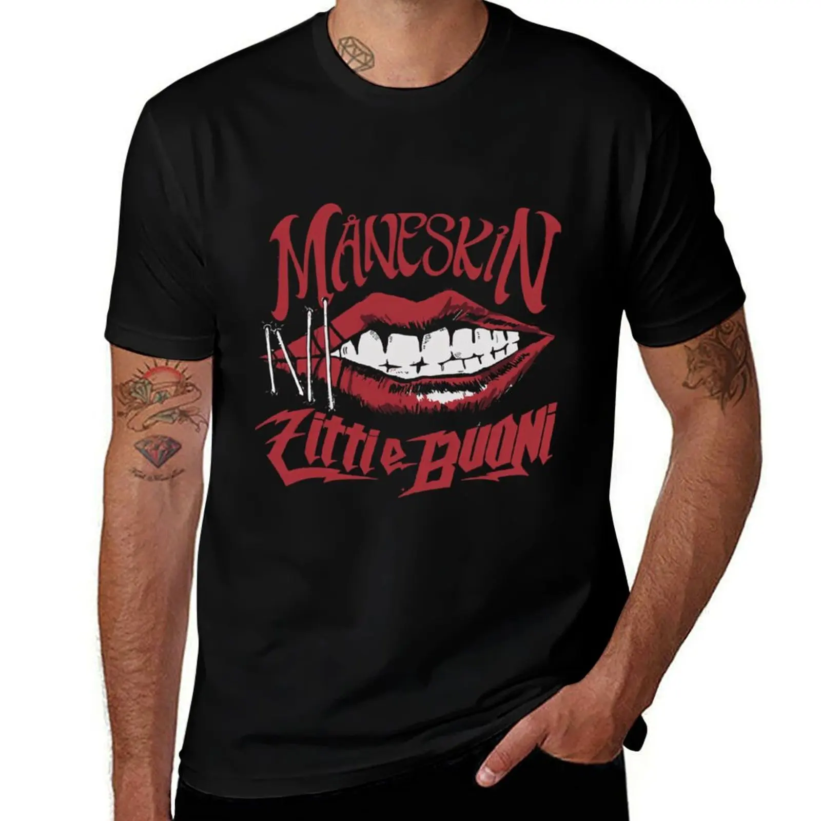 Official Maneskin Band T-Shirt sports fans summer 2025 Men's t shirts