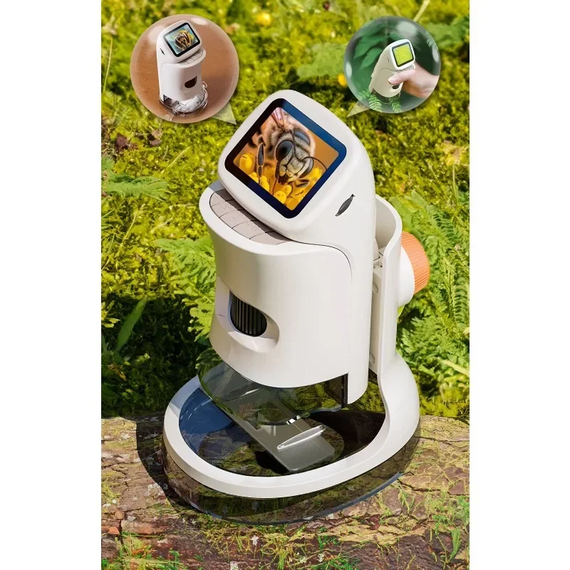 

1000 times optical handheld portable biological three-in-one cell kindergarten gift high definition large screen with screen