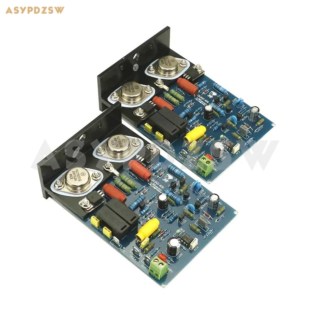 2 CH QUAD405 Clone Power amplifier with MJ15024+Angle aluminum DIY Kit/Finished board