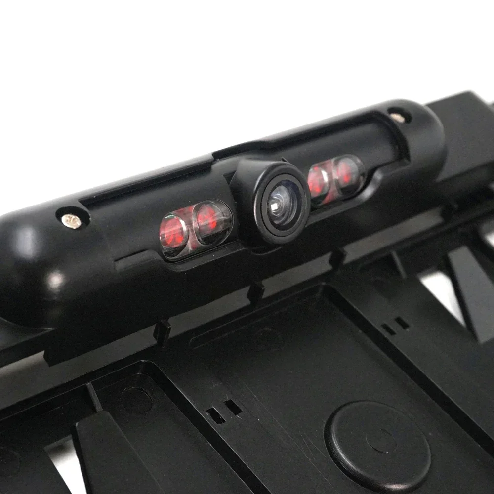 كاميرا الرؤية الخلفية للسيارة إطار لوحة ترخيص الاتحاد الأوروبي للرؤية الليلية مقاوم للماء كاميرا الرؤية الخلفية الأشعة تحت الحمراء ملحقات الإلكترونيات اللاسلكية #3