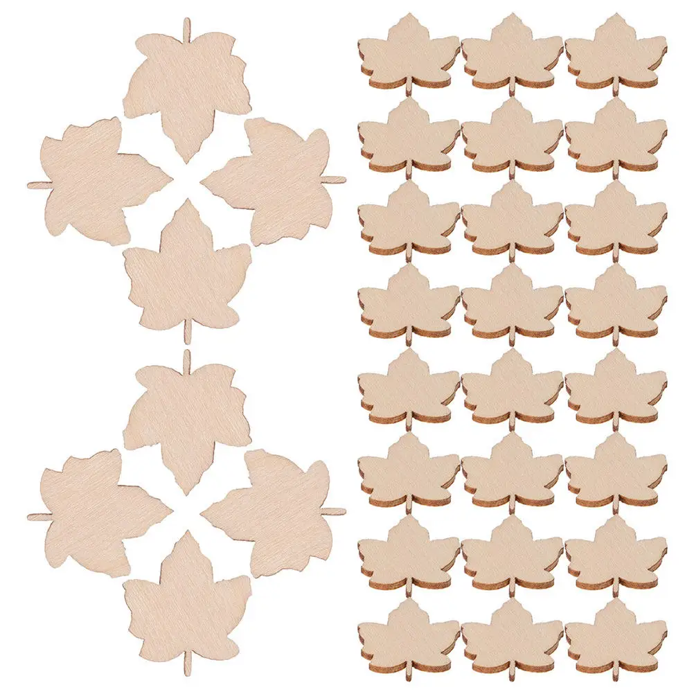 

150Pcs Unfinished Wooden Maple Leaf Cutouts for DIY Crafts Paintable Fall Autumn Thanksgiving Decor Home Decor Wood