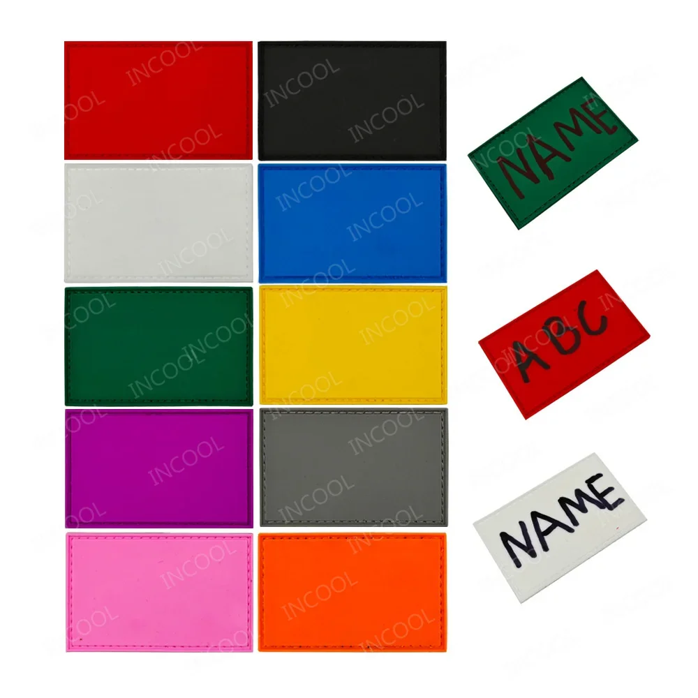 DIY Name Number Letter Free Writing Patch Blank Fabric Embroidered Patches PVC Rubber Appliqued For Clothing Backpack