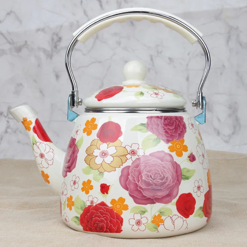 Large Capacity Russian Tea Kettle, Multifunctional Enamel, High Value Water Kettle, Healthy Drinking Pot, Efficient Kettle