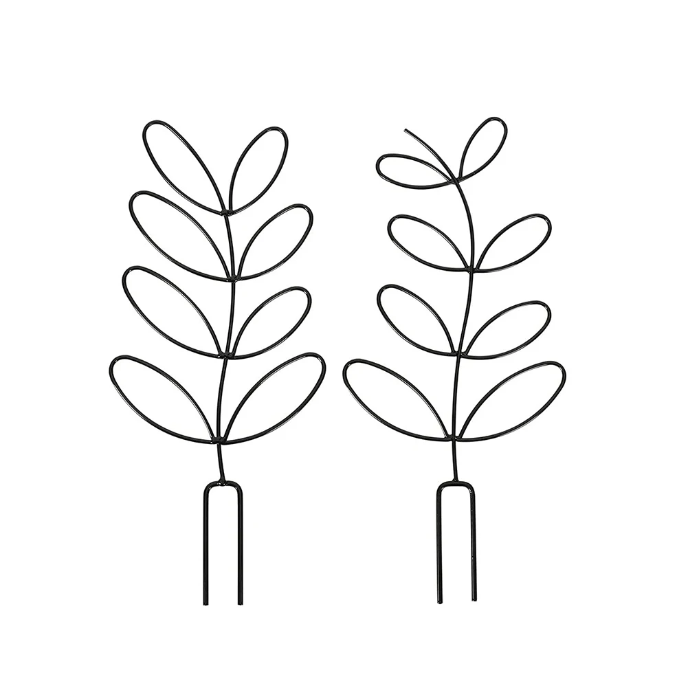 

2Pcs For Climbing Plant Trellis for Indoor Gardening Metal Support for Hoya Monstera and Pothos Elegant Leaf Design