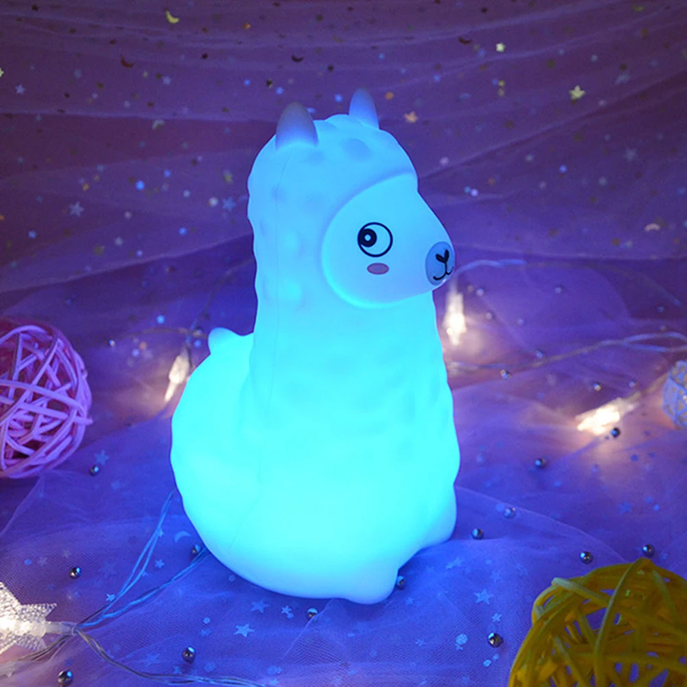 

1Pcs Cute Alpaca Night Light LED Table Lamp Soft Glow Eye Protection for Bedroom Decoration Gift