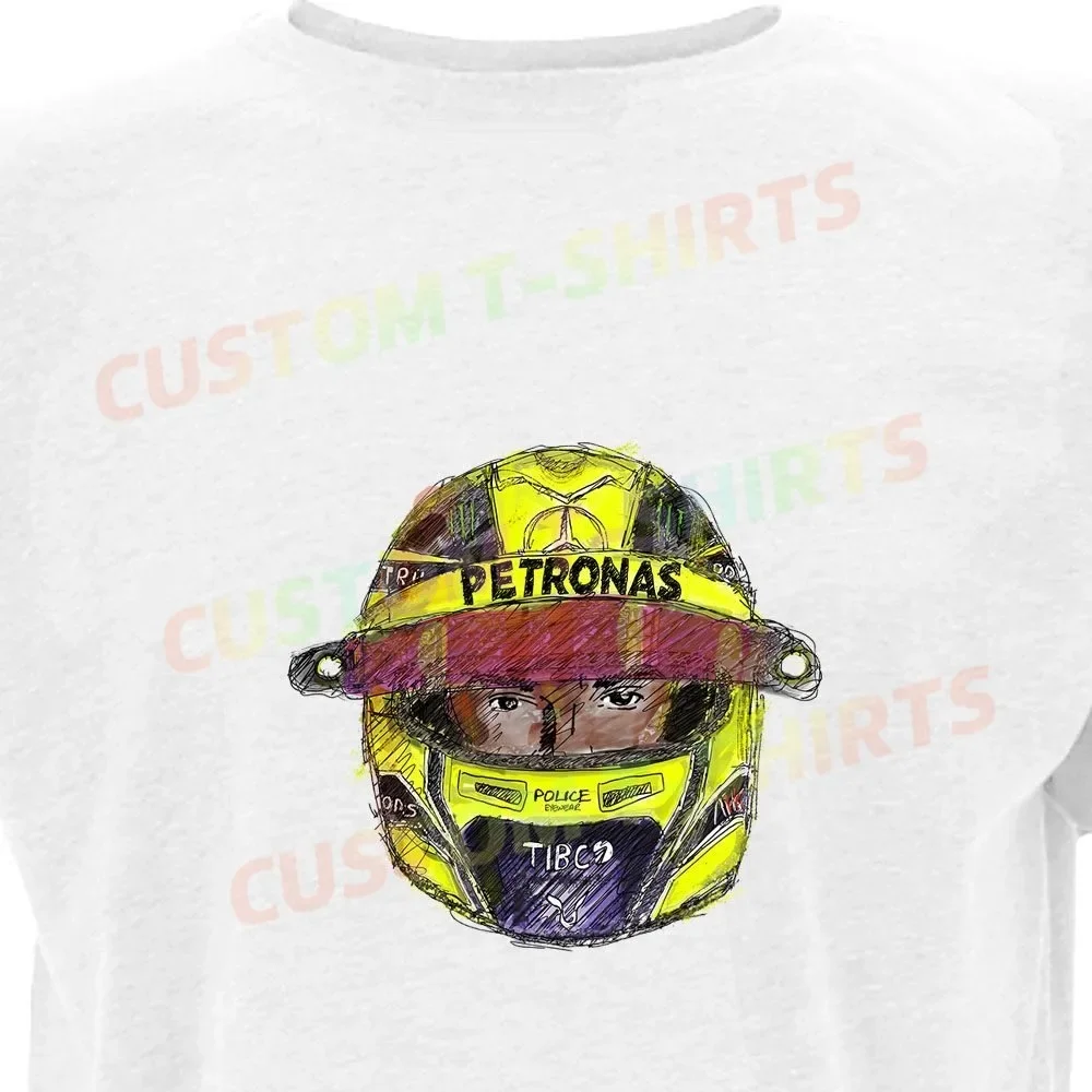 

49 142_Lewis_Hamilton_–_Formula_One Fans' comic-style hand-drawn pattern T-shirts for both men and women in summer