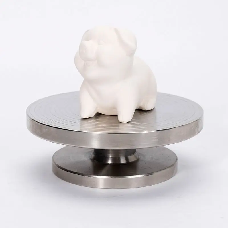 Stainless steel sculpture turntable clay figure model, piping table hoop painting to make pot tool turntable