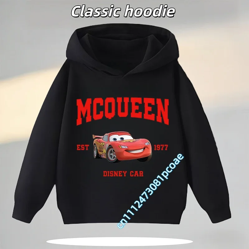 Cars of the Universe Children's Hooded Sweatshirt Casual Shirt Boy's Sports Shirt Cartoon Print Boy's Fall/Winter Pullover Shirt