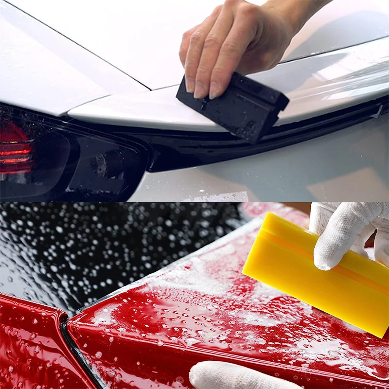 1Pc Silicone Rubber Squeegee for Car Vinyl Wrapping Water Wiper Glass Squeegee Mini Blade Window Tinting Tool Vinyl Film Scraper