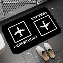 Modern Bedroom Mats Arrivals And Departures Bathroom Carpet Decorative Bath Kitchen Floor Mat Washable Front Door Indoor Doormat