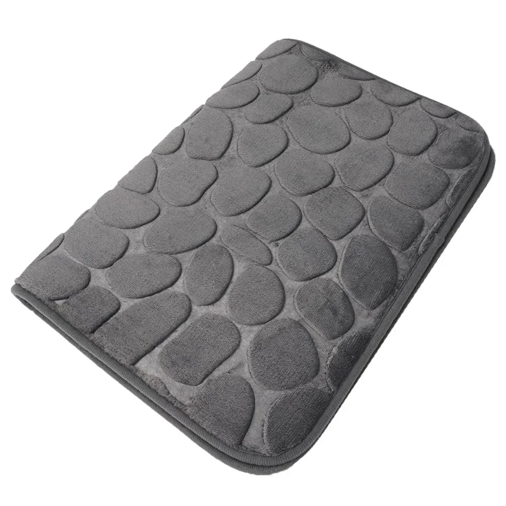 

Memory Foam Bathroom Mat Pebble Carpets Super Soft Toilet Washable 40*60cm Absorbent Bathmats Bathroom Brand New