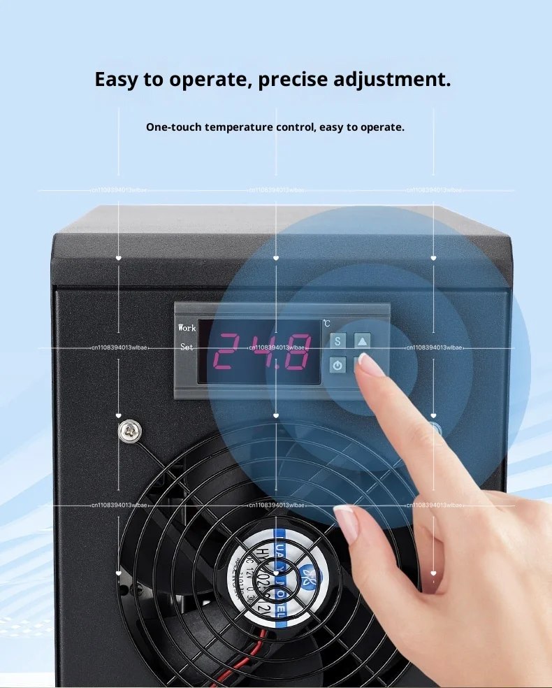 180W Sustainable Refrigeration 60L Aquarium Water Chiller Fish Tank Cooler Heater System 10-40℃ Constant Temperature Device