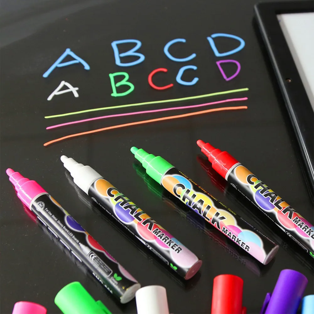 

8 шт. цветной стираемый маркер стираемый маркер для доски светодиодная доска для письма стеклянное окно художественная ручка канцелярские принадлежности для граффити 6 мм