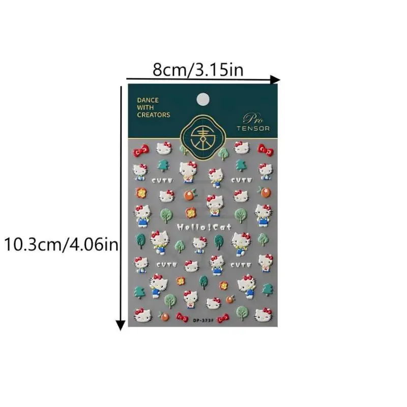 5D エンボス加工 サンリオ サマー ハローキティ ネイルステッカー 漫画サンリオステッカー ネイルデコレーション DIY ハローキティステッカー