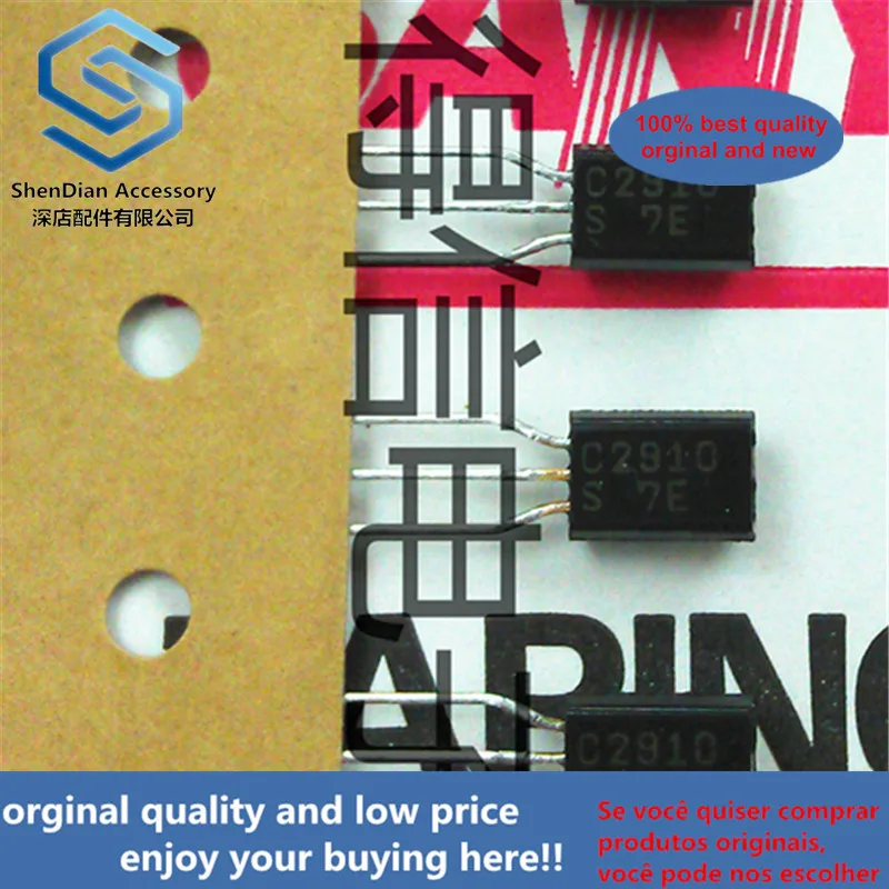 10pcs 100% new and orginal 2SC2910 C2910 TO-92L High-Voltage Switching, Audio 80W Output Predriver Applications  in stock