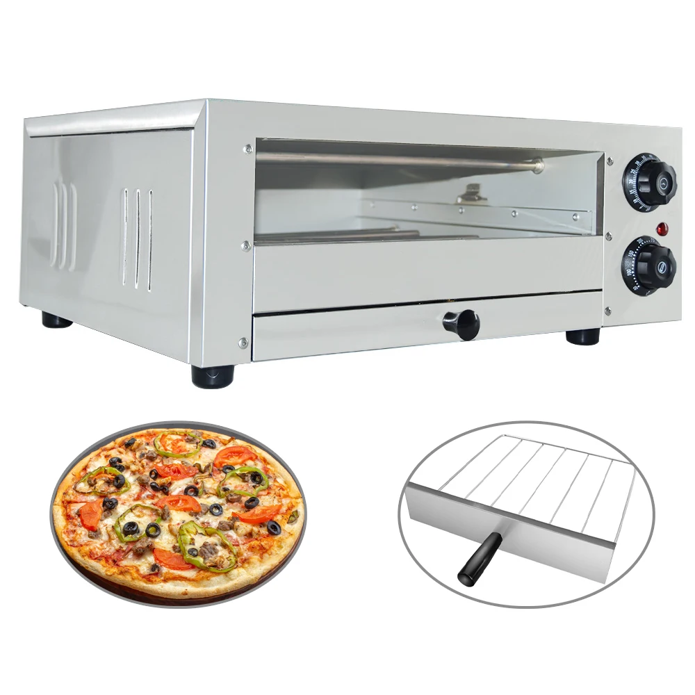 

14 Inch Durable Home And Commercial Use Stainless Steel Pizza Oven Easy Operation Fast Heating Maker Machine