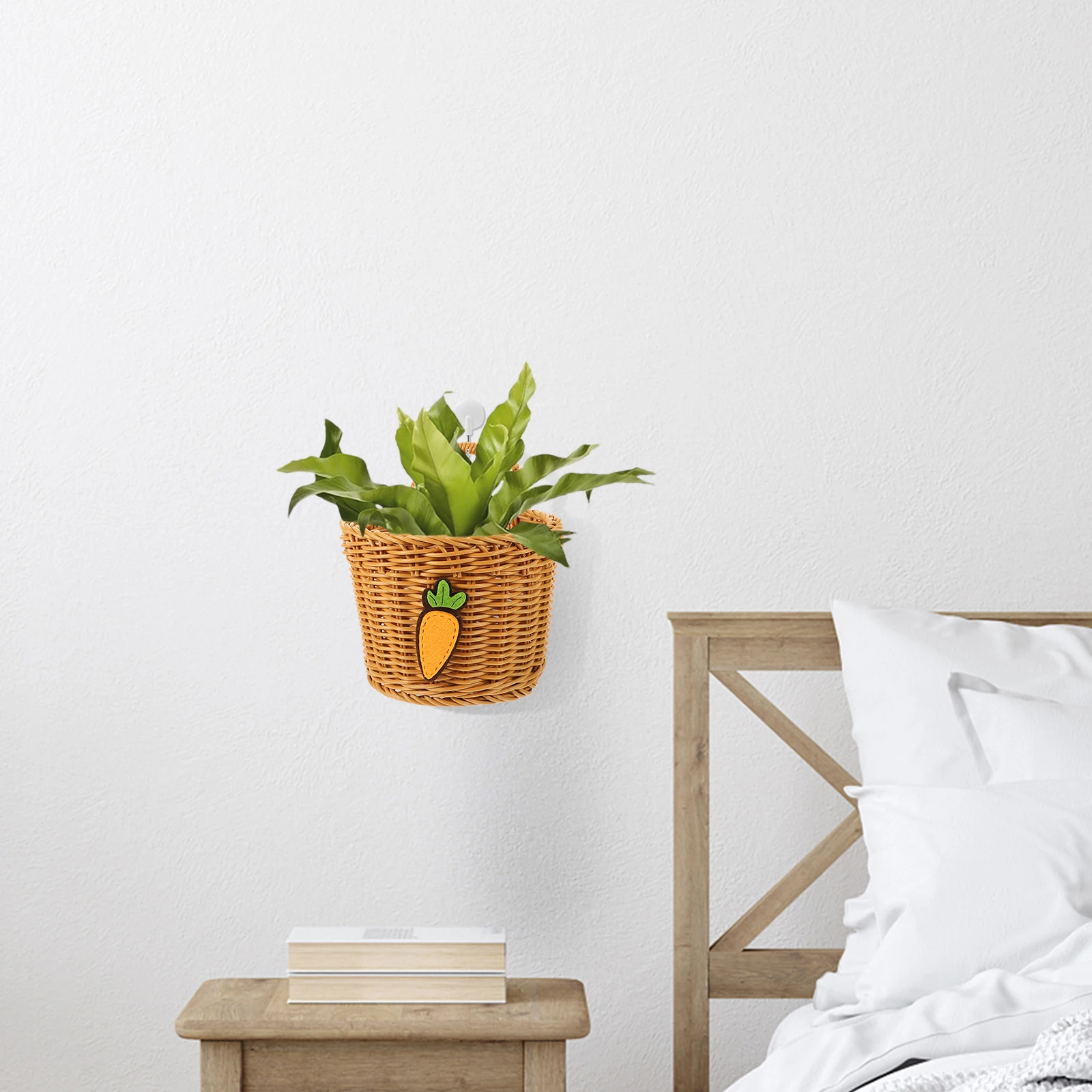 

Garlic Woven Vegetable Fruit Baskets Kitchen Holder Wall Hanging Storage Basket Small Decorative Practical Solution for Fruits