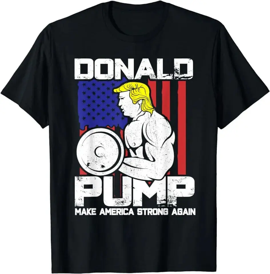 

New unny Donald Trump Weight Lifting Workout Gym T-Shirt S-2XL MADE IN USA M