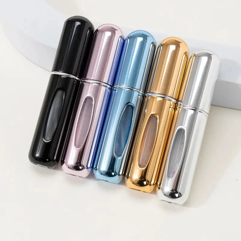 Portable Mini Travel High-end Perfume Bottle Base Refill Bottle Straight Charging Small Sample Perfume Aluminum Material