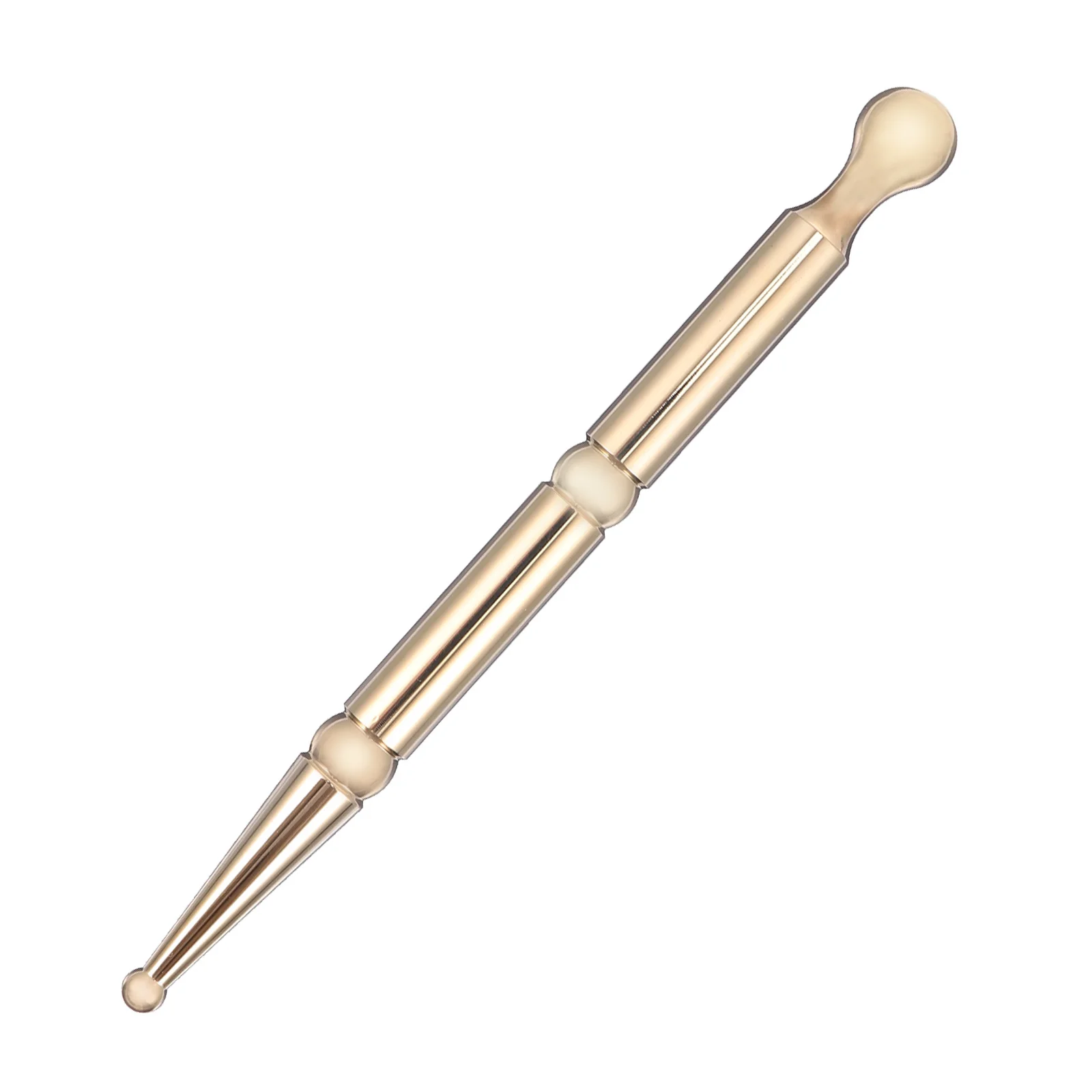 Dual-Head Brass Acupressure Pen Deep Tissue Massage Tool Body Point Stimulator Self-Massage Therapy Stick For Face Neck Pain