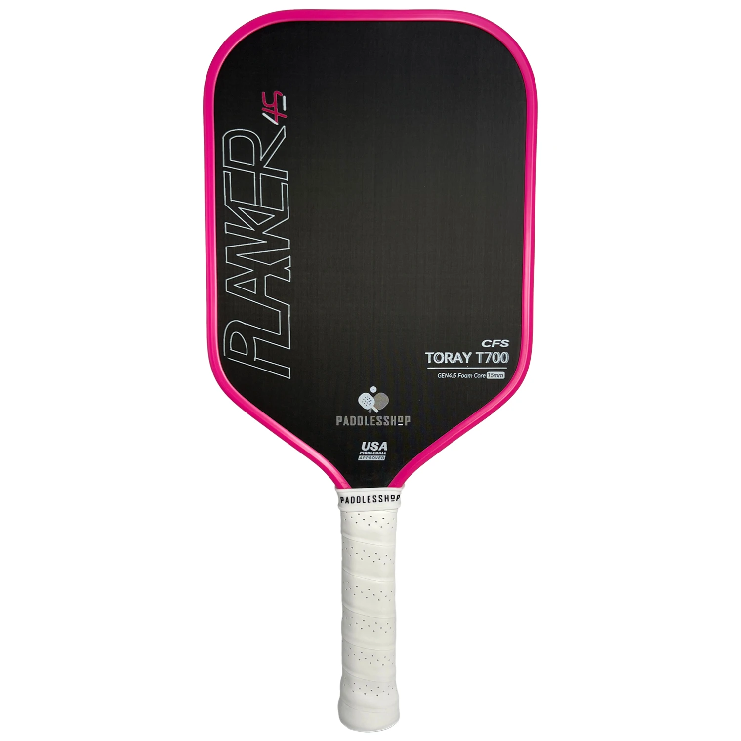 

Paddlesshop Planker4S Trufoam Pickleball Paddle Gen 4 Toray T700 Carbon Fiber Thermoformed 15mm Foam Core Lightweight Paddle