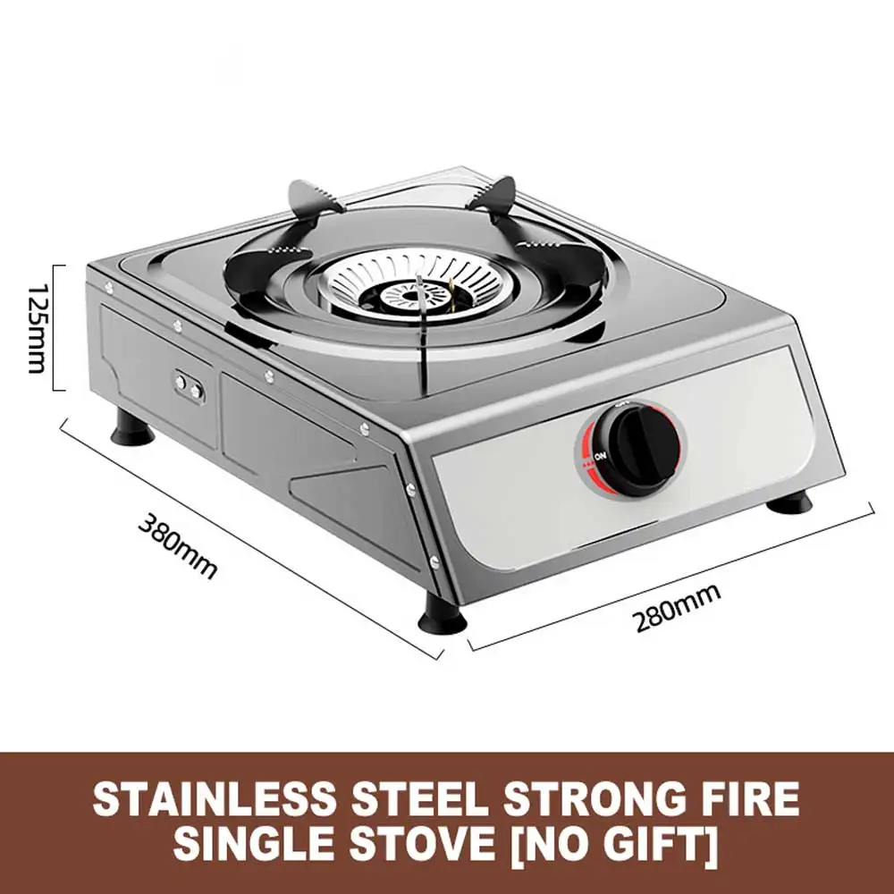 Energy-saving Gas Burner Fornello A Gas Household Stainless Steel Gas Stove Desktop Single Cooktop Liquid Gas
