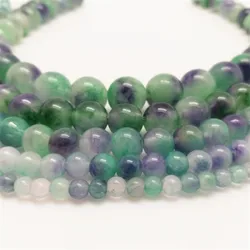 Natural Light Green Purple Chalcedony Beads Diy for Bracelet Necklace Jewelry Making