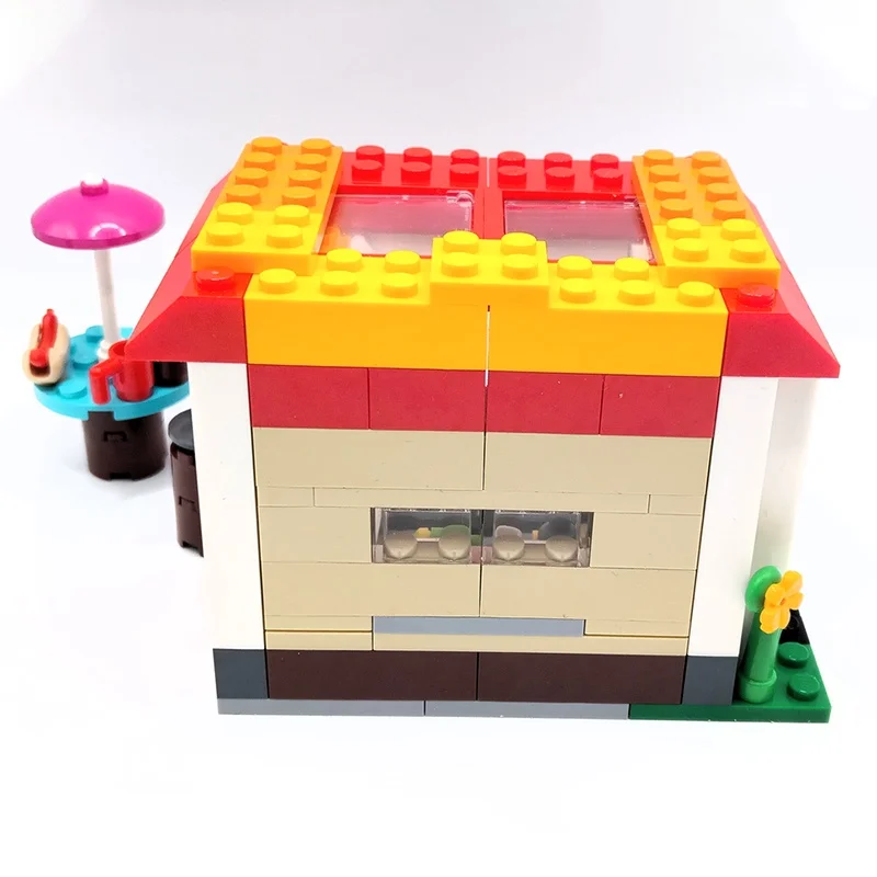 160 قطعة MOC BYGGLEK هوت دوج حامل نموذج كلاسيكي اللبنات لعبة العمارة هدية الكريسماس لتقوم بها بنفسك التعليم الإبداعي عيد ميلاد #3