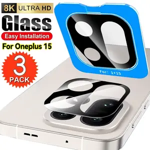 Bilashmart 3 1PACK HD ClearBlack Tempered Glass OnePlus 15 Lens Protector Easy Install Mobile Phone Camera Glass Film One Plus 15