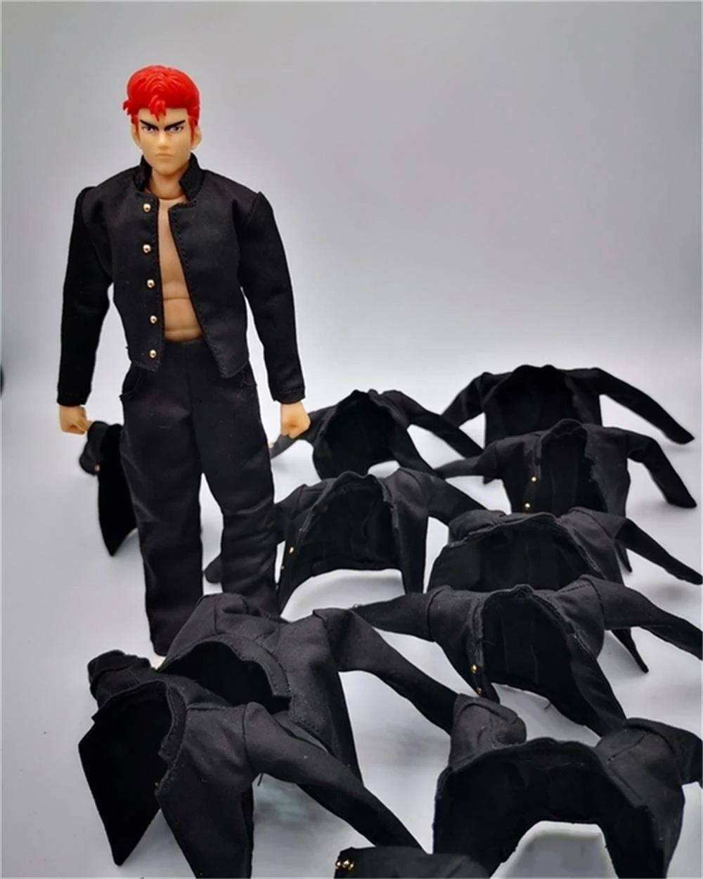 

For Sale 1/12th Black Fashion Jacket Coat Pant No Body For 6inch VTOYS Muscle Strong Action Figures Collectable