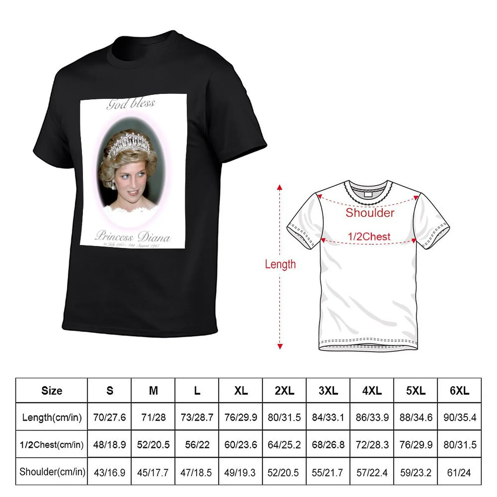 God Bless Princess Diana - Remembrance T-Shirt tops plus size clothes mens funny t shirts