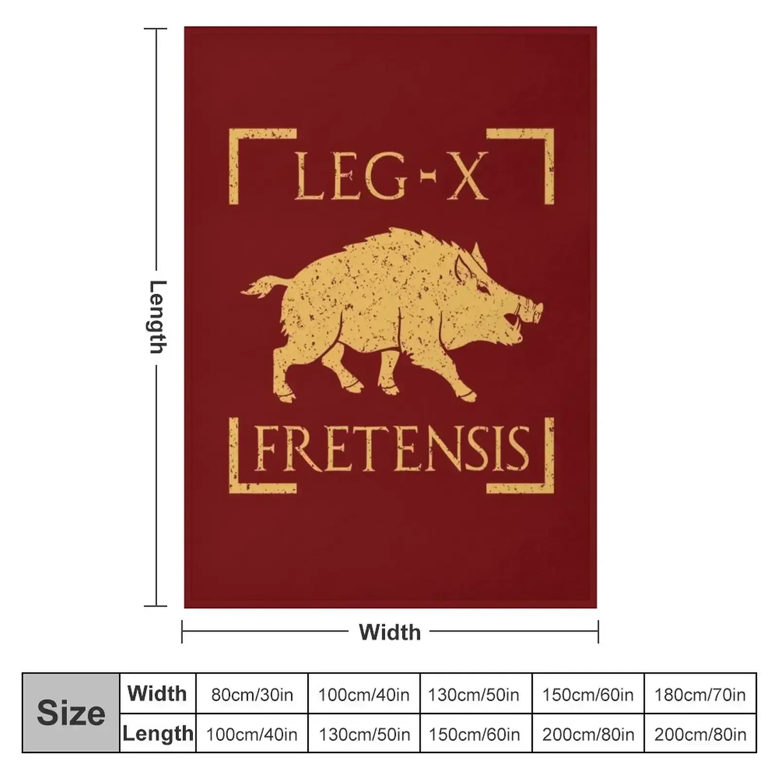 Legio X Fretensis Boar Emblem Roman Legion Throw Blanket Furry Hair Soft Big Extra Large Throw Blankets