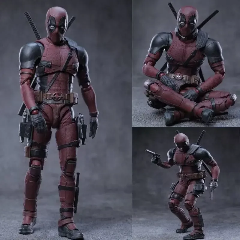 Marvel-Deadpool e Wolverine Figuras Anime, Articulações Móveis, Ornamentos Modelo, Brinquedos de Coleção, Presentes de Férias Infantil, Novo