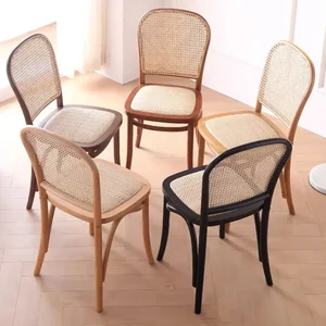 Designer Rattan Rattan Stuhl Stoff Luxus Stuhl Hotel Hotade Mackery Kaffee Abendessen Siles Acrylmöbel GY50DC 6 Hauptverkaufstühle amerikanischer Schalter - №4