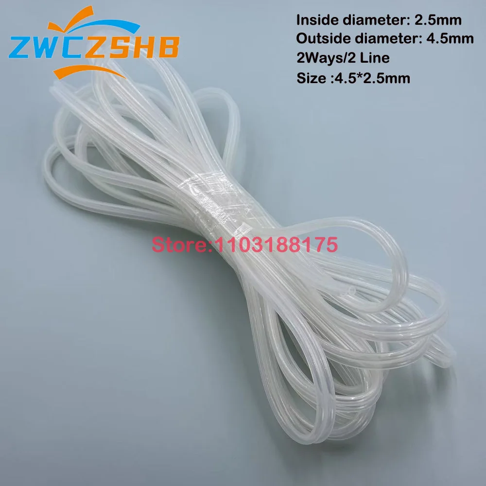 5 متر لينة سيليكون الحبر أنبوب خط مزدوج خطين لإبسون ميماكي غطاء علوي Mutoh VJ 1604 1624 مضخة الجمعية الأنابيب خرطوم 4.5*2.5 مللي متر #1