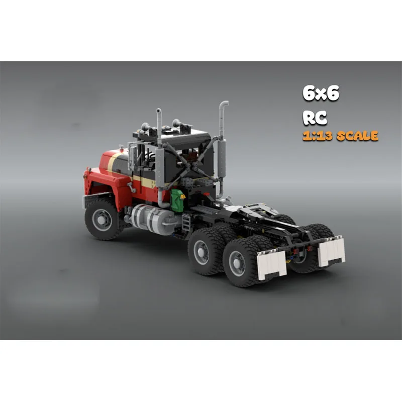 MOC-201524 Urban Retro New 6x6 Tractor Truck 1:13 Building Block Model 3204 Parts MOC Boys Children's Birthday Toy Gift