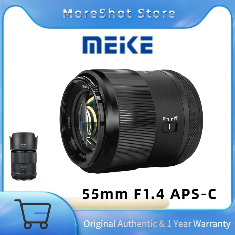 Meike 55mm F1.4 APS-C STM Auto Focus Fixed Prime Portrait Lenses Standard Aperture for Sony E Fujifilm X Fuji X X-A2 Nikon Z Z30