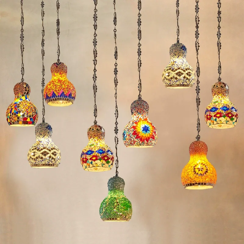 

Подвесной светильник в стиле бохо, дизайнерские романтические красочные подвесные светильники, лампа ручной работы со стеклянным шаром, бар, домашний декор, кафе, прикроватные лампы для спальни