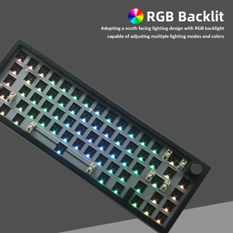 LMK66 Customizable Keyboard Kit 66keys BT5/2.4Ghz/TypeC Improved Productivity Hot swappable Easy Switches Replacement Dropship