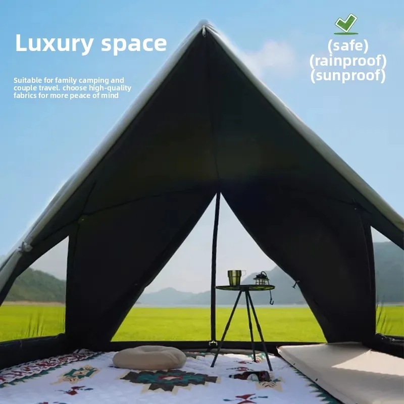 Open Shelter Family Size Triangle Tent Automatic Pop Up Beach Tent Ultralight Portable Outdoor Camping Sun Shelter Instant