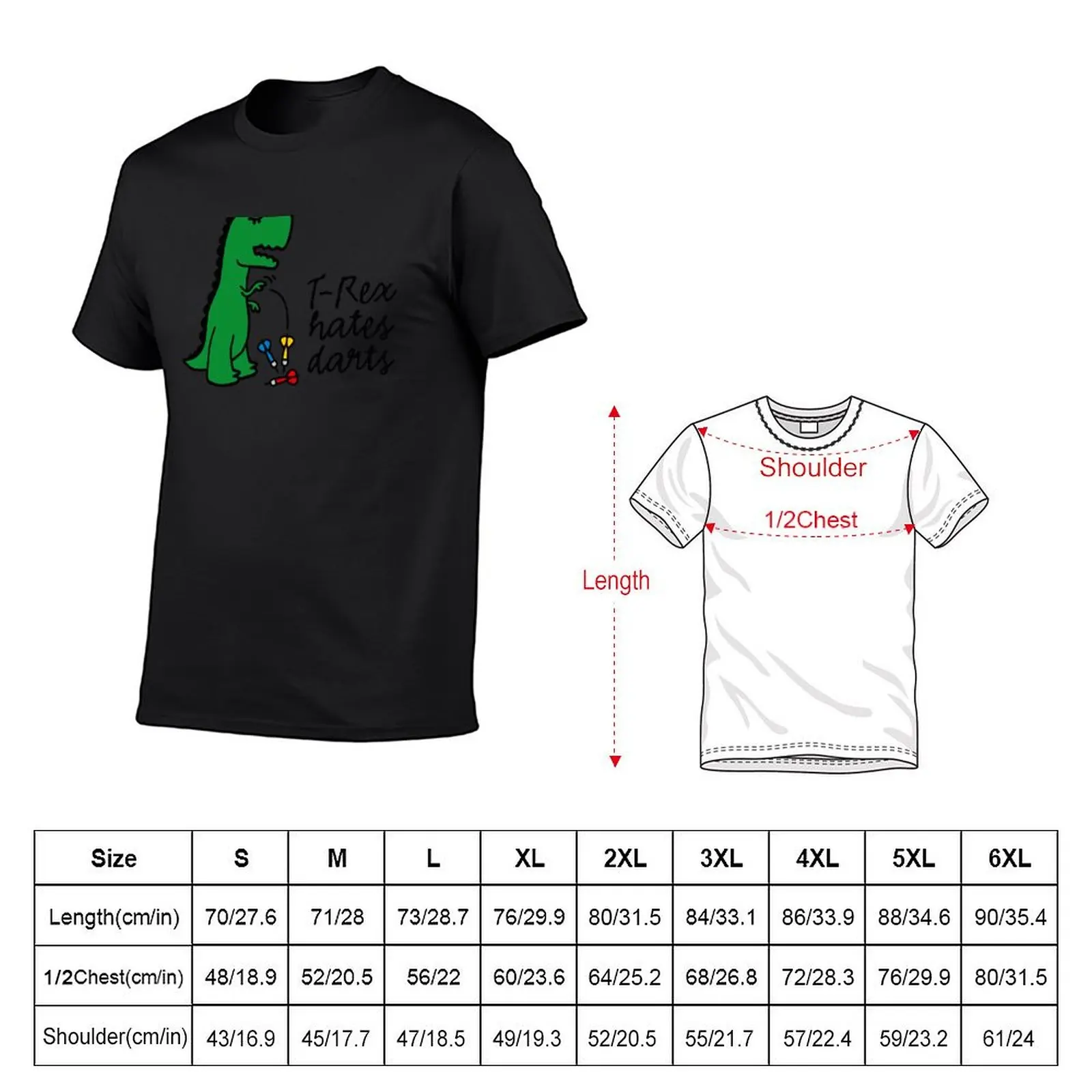 T-Rex hates darts - darts - darts player dinosaur T-Shirt Anime t-shirt graphic t shirts anime t shirts mens t shirt