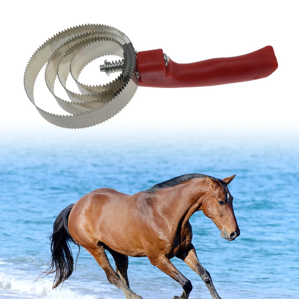 

Stainless Steel Horse Curry Comb Reversible Spring Design Smooth Sharp Sides For Tough Mud Hair Removal Barn Stable Use