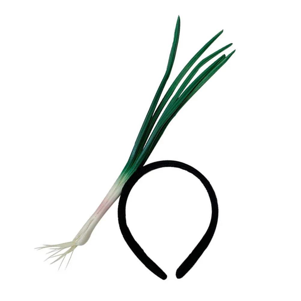 

1Pcs Funny Scallion Design Facial Mask Hair Hoop Polyester Wash Face Headband Non-Slip Creative Cartoon Hair Accessory for Women