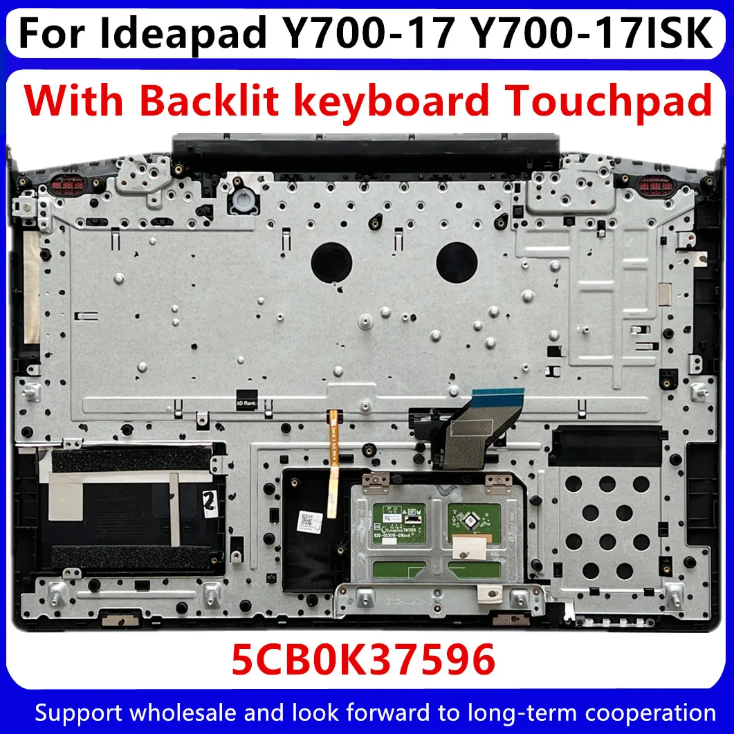 새로운 레노버 Ideapad Y700-17 Y700-17ISK 상단 케이스 손목 받침대 C 커버 미국 백라이트 키보드 터치 패드 5CB0K37596 AP0ZH000400