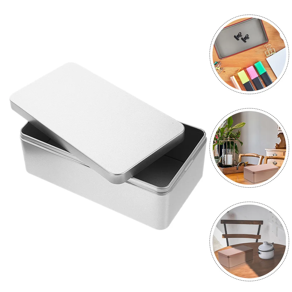 

3Pcs Rectangular Tinplate Storage Box Metal Tin Organizer Tea Leaf Candy Cookie Office Home Kitchen Container Tea Storage Tin