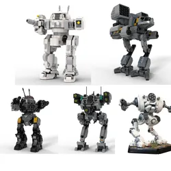 MOC Game BattleTecheds Mechwarrior UrbanMechs Model Building Blocks Classic Uziel Mech Flea BattleMech diy Bricks Toy Kids Gift