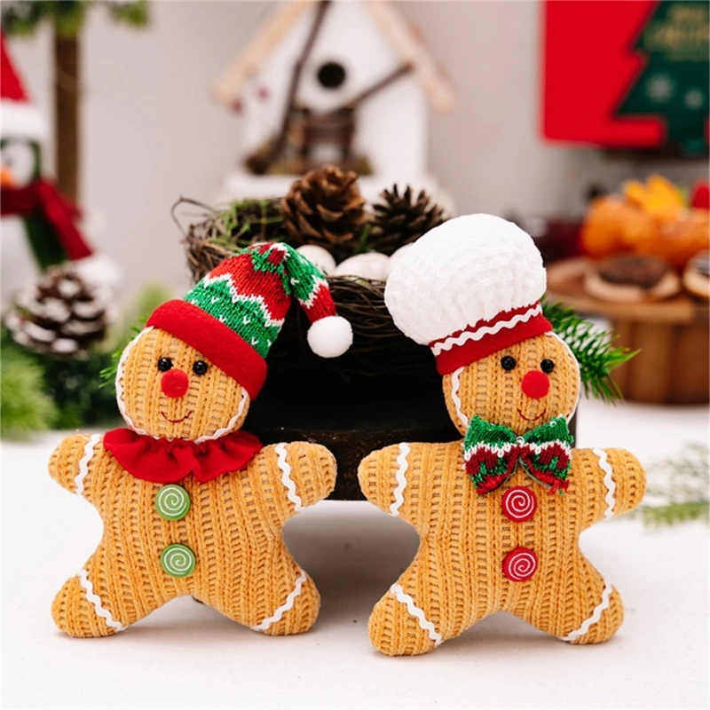 2025 New Elegant Flat Gingerbreads Figures for Christmas Tree Adornment and Gift Give