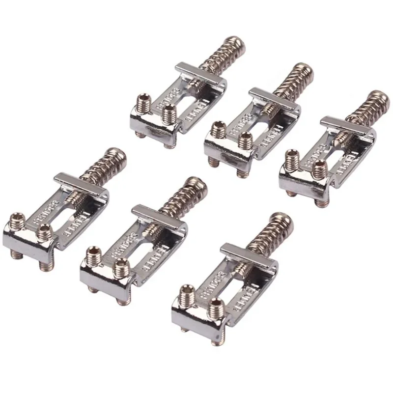 Juego de 6 sillines de puente de guitarra con rodillos para puente tremolo, para guitarra eléctrica Fender Strat Tele Telecaster