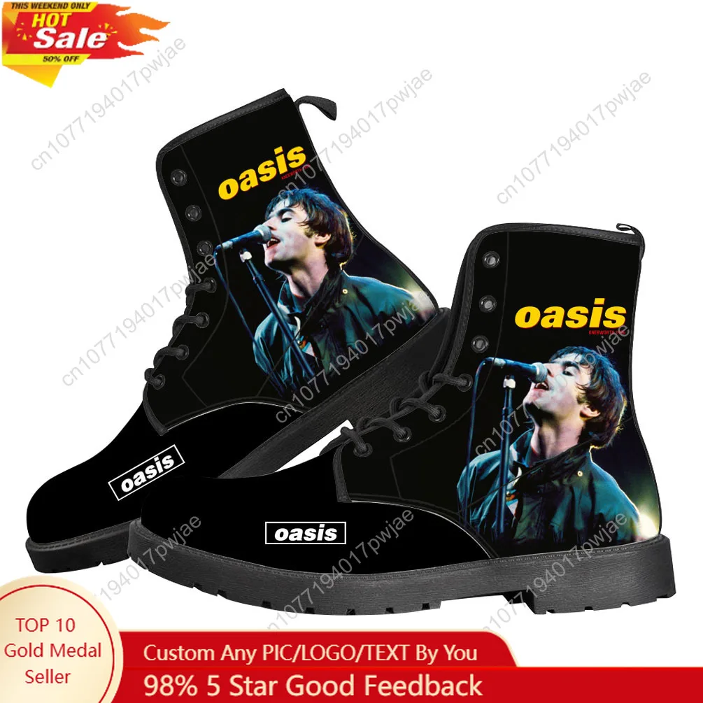 

Oasis Rock Band Casual Boots Mens Womens Shoes Retro Street 3D Lightweight water proof Boot Outdoor Customize Made Boots