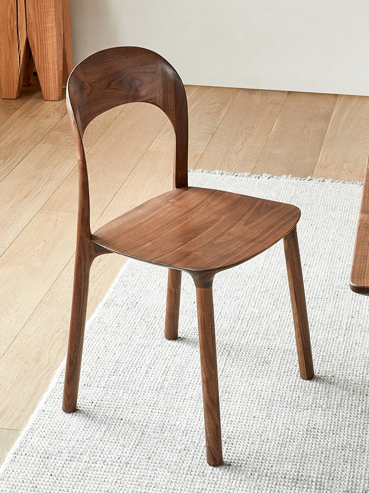 

North American black walnut dining chairs, home restaurant chairs, solid wood
